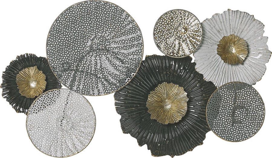 Beliani ZIRCONIUM Wanddecoratie Zilver Metaal