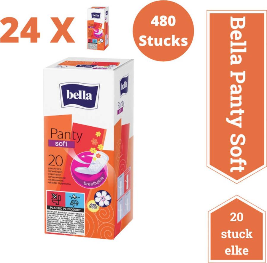 Bella Inlegkruisje Soft (20 stuks per verpakking) pak van 24 Voordeelverpakking- 480 stucks