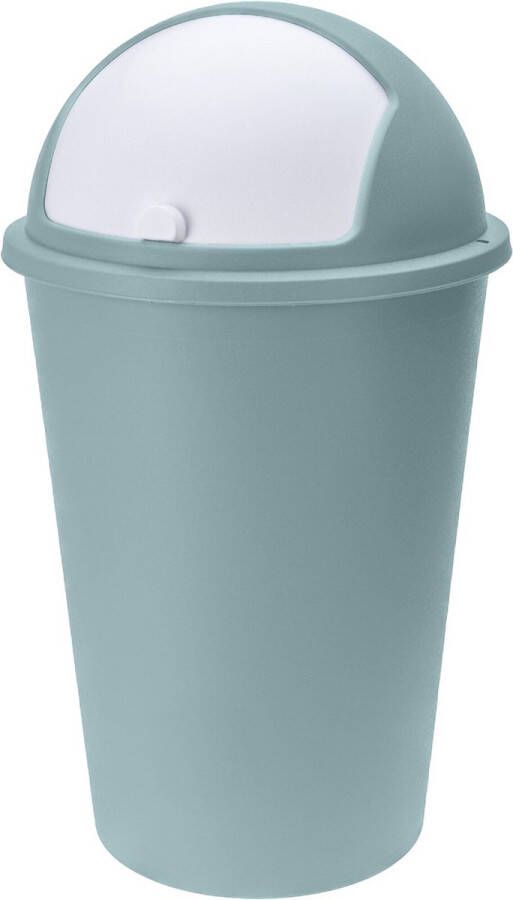 Bella Vuilnisbak afvalbak prullenbak groen met deksel 50 liter Vuilnisbakken afvalbakken prullenbakken