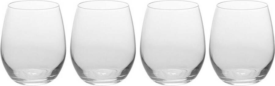 Bellatio Design 4x luxe Sapglazen waterglazen van 390 ml vaatwasserbestendig verzwaarde glazen