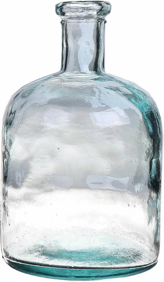 Bellatio Design Bloemenvaas helder transparant gerecycled glas D15 x H24 cm Vazen