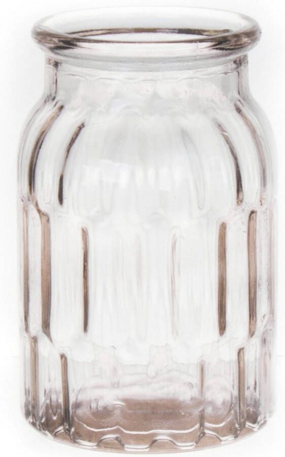 Bellatio Design Bloemenvaas helder transparant glas D12 x H18 cm Vazen