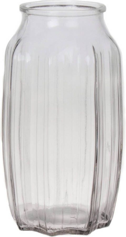Bellatio Design Bloemenvaas helder transparant glas D12 x H22 cm vaas