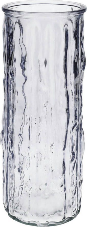 Bellatio Design Bloemenvaas lavendel transparant glas D10 x H25 cm vaas