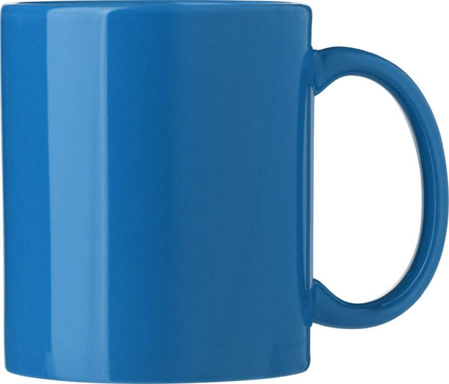 Bellatio Design Koffie mokken bekers Nantes 1x keramiek met oor kobalt blauw 300 ml Bekers