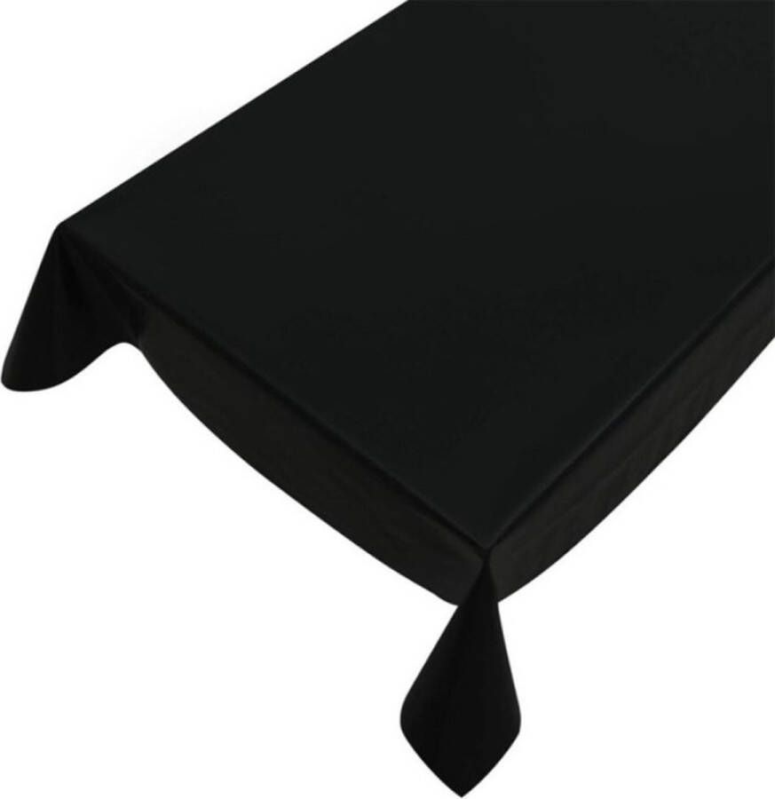 Bellatio Design Tafelzeil tafelkleed zwart 140 x 175 cm Tuintafelkleed