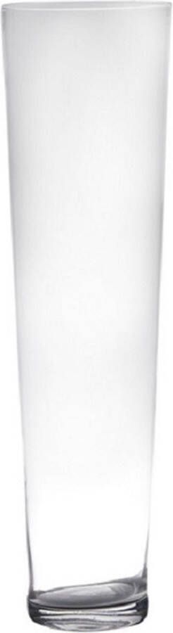 Merkloos Sans marque Transparante home-basics Conische vaas vazen van glas 70 x 19 cm Bloemen takken boeketten vaas voor binnen gebruik