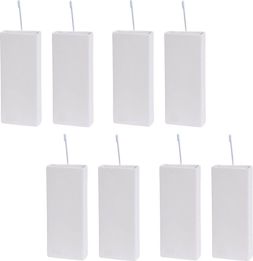 Bellatio Design Waterverdamper radiator 8x dolomiet wit 8x20 cm luchtbevochtiger radiator verdampingsbakje