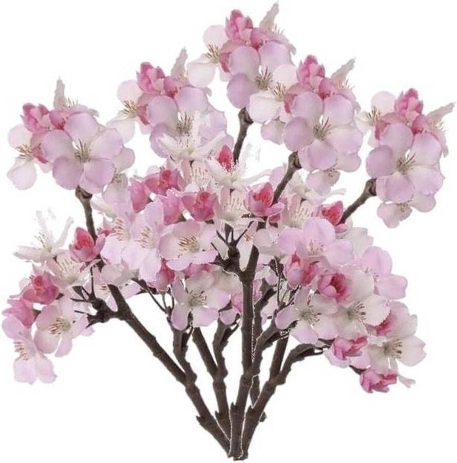 Bellatio Flowers & Plants 5 Stuks roze kunstbloemen appelbloesem takken van 36 cm Kunstbloemen Nepbloemen
