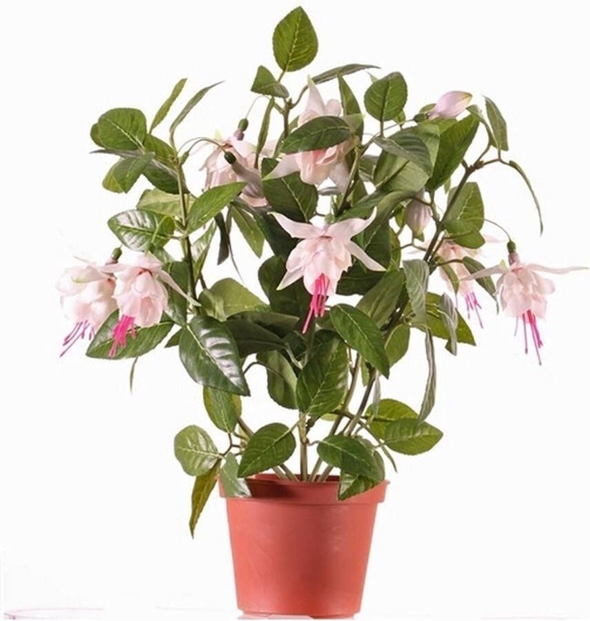 Merkloos Bellatio Flowers & Plants Kunstplant Fuchsia Roze 30 Cm