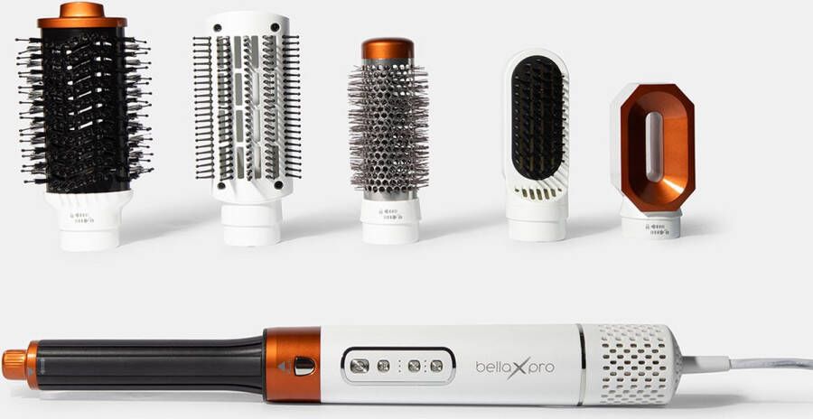BellaXpro Fohnborstel -haarstyler hairwrap-Krultang 6 in 1 Haardroger Stijltang Airstyler Krulborstel Airwrap Haarborstel voor alle haartypes-stijlborstel-haarstyler-coldshot-krulborstel en stijlborstel