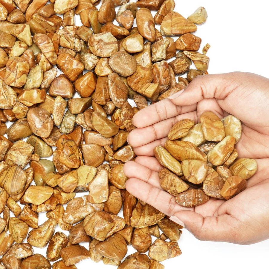 BELLE VOUS Bruine Decoratieve Natuurlijke Kiezels 3 6 kg Mini Geassorteerde Steentjes Decoratieve Rivier Gravel voor Vazen Vulling Tuinplanten Potten & Aquariums