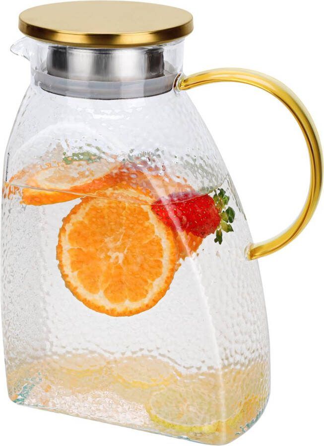 BELLE VOUS Doorzichtig Glazen Water Kan 1 8 l Koelkast Deur Karaf met Deksel Drink Container voor Sap Melk en andere Hete & Koude Dranken
