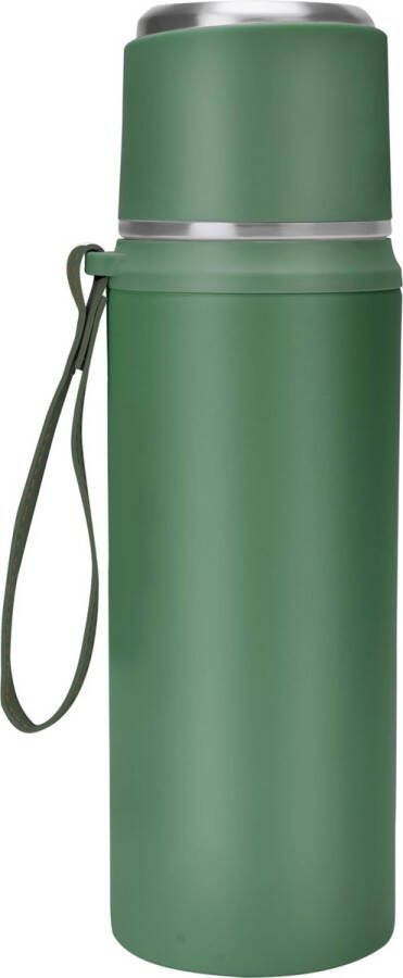 BELLE VOUS Green Stainless Steel Insulated Flask Bottle 800ml 27oz Double Walled & Vacuum Insulated Travel Mug with Cup Lid Reusable Metal BPA-Free Leakproof Water Bottle for Hot and Cold Drinks
