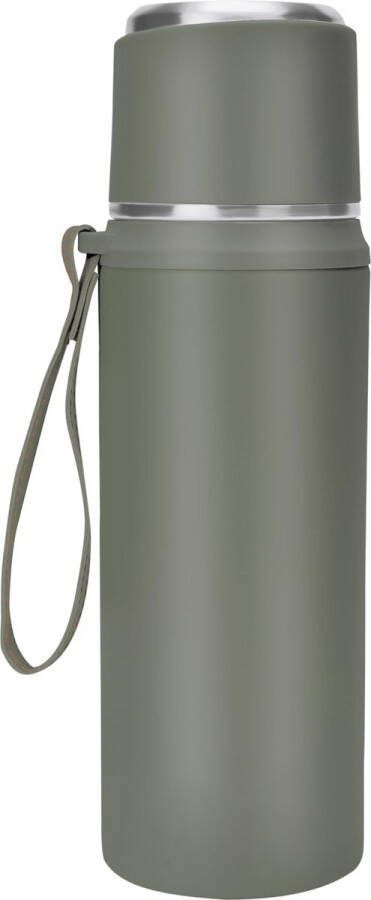 BELLE VOUS Grey Stainless Steel Insulated Flask Bottle 800ml 27oz Double Walled & Vacuum Insulated Travel Mug with Cup Lid Reusable Metal BPA-Free Leakproof Water Bottle for Hot and Cold Drinks