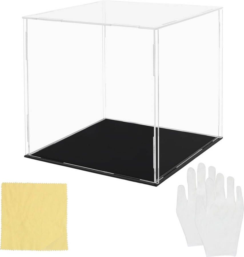 BELLE VOUS Helder Acryl Display Kast Standaard Set – 15 x 15 x 15 cm – Grote Stofvrije Doos voor Actiefiguren Toys Minifigures Collectibles & Modellen