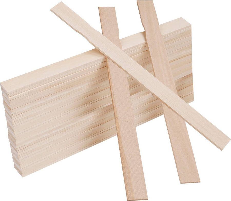 BELLE VOUS Houten Verf Roer Stokjes (40 Pak) – 30 x 2 4 cm – Verf Siliconen & Resin Mixstokjes – Boekenleggers Huwelijkswaaier Handvatten Huis Tuin Kunst & Hobby Project Stokjes