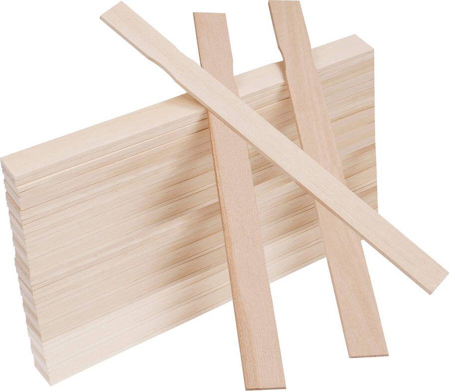 BELLE VOUS Houten Verf Roer Stokjes (50 Pak) – 30 x 2 4 cm – Verf Siliconen & Resin Mixstokjes – Boekenleggers Huwelijkswaaier Handvatten Huis Tuin Kunst & Hobby Project Stokjes