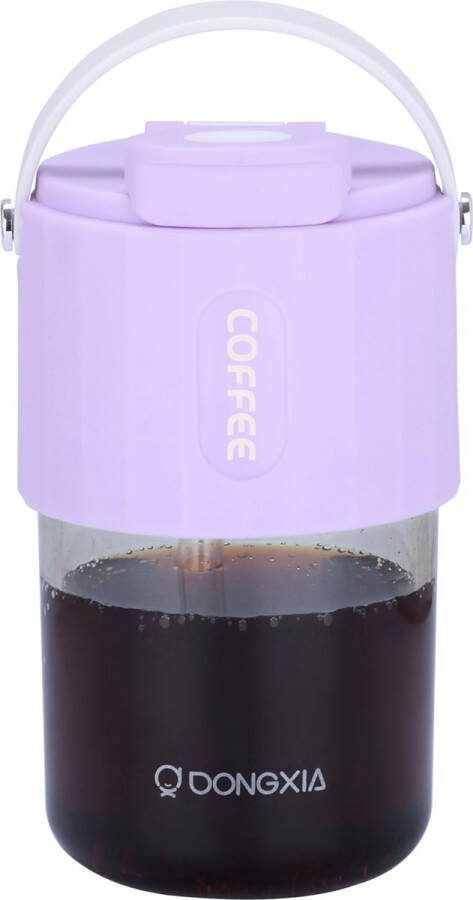 BELLE VOUS Paars Plastic Drinkbeker met Riet en Deksel 400 ml Herbruikbare BPA-vrije Tumbler Lekvrije Dikke Wand Mok voor Ijskoffie Thee Sap Water Smoothies & Andere Hete of Koude Drankjes