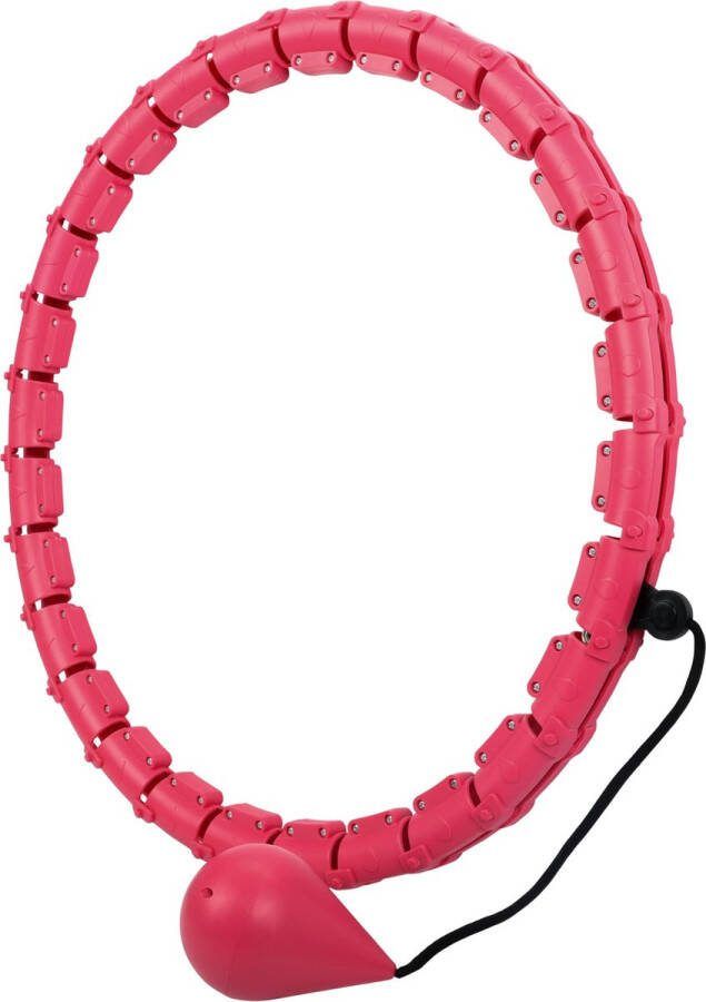 BELLE VOUS Roze Verzwaarde Hoela Hoep met 28 Loskoppelbare Secties Slimme Fitness Ring met 360° Roterende Verzwaarde Bal Infiniti Hoepel voor Volwassen Gewichtsverlies Oefeningen Taille Work-out