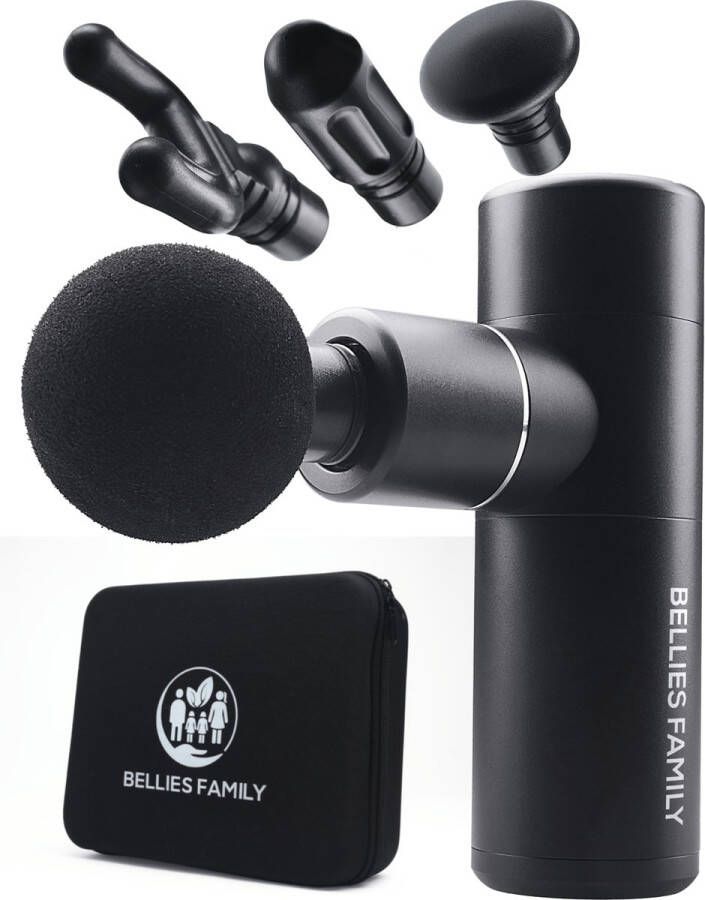 Bellies Family Mini Massage Gun PRO Samengesteld door Msc. Fysio Sport en Relax Massage Apparaat Draadloos Professioneel