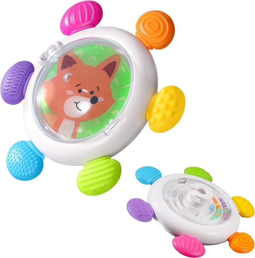Belmarkt Zuignap Spinner Speelgoed Draaiend Sensorisch Speelgoed voor Baby's Badspeelgoed Vroegeducatie Gyroscoop Fidget Spinner Speelgoed voor Peuters en Kinderen