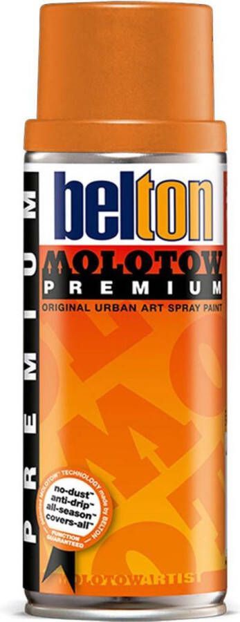 Belton Molotow Premium DARE Oranje 400ml spuitverf met halfglans afwerking