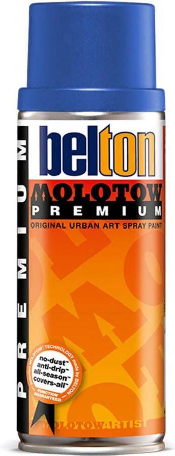 Belton Molotow Premium Tulp Blauw 400ml spuitverf met halfglans afwerking