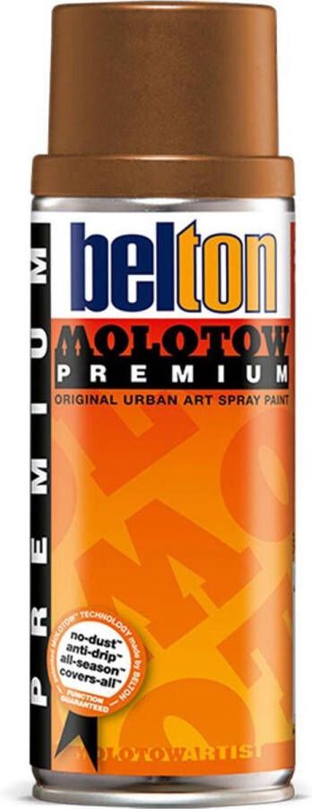 Belton Molotow Premium Walnoot Bruin 400ml spuitverf met halfglans afwerking