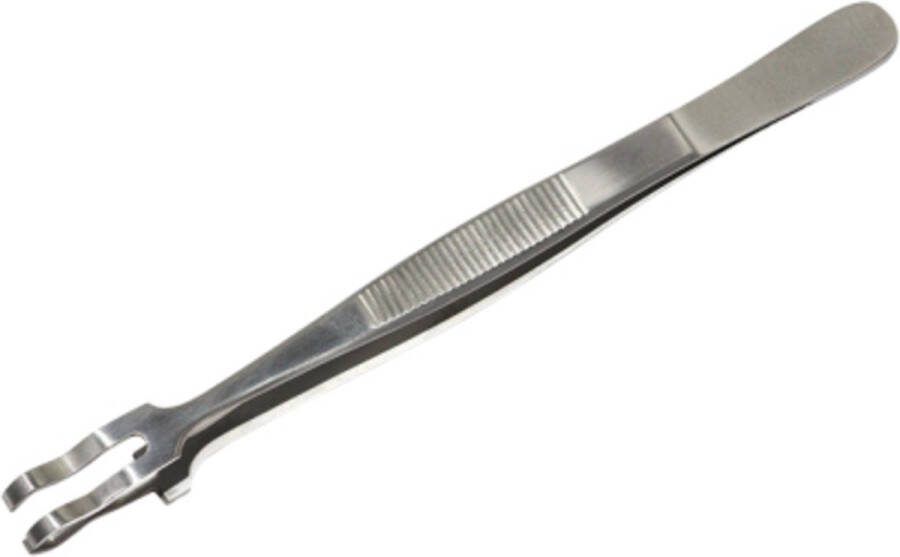 Belux Surgical Instruments Frezen Pincet Grijpbekje Tweezer Zilver 15 cm
