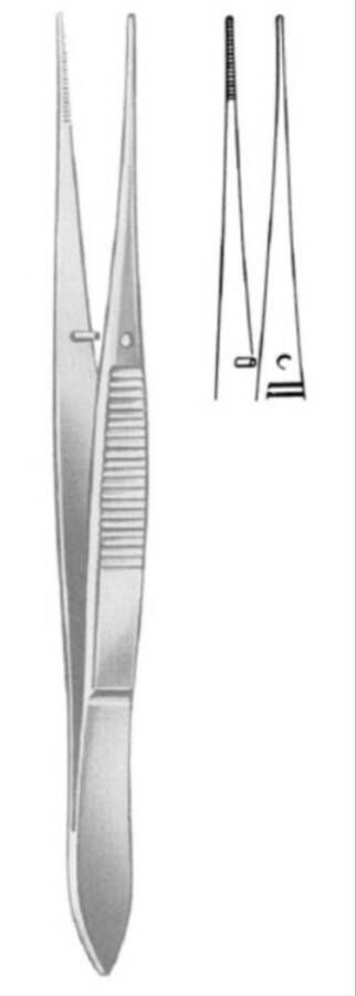 Belux Surgical Instruments Medium anatomische pincet 10.50cm rvs