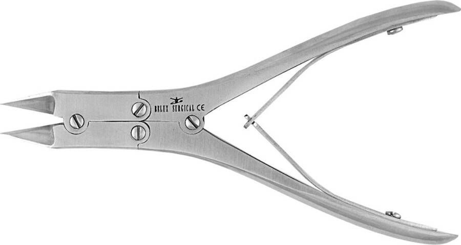 Belux Surgical Instruments Nagelknipper dubbele transmissie gebogen roestvrij staal Voor het knippen van dikkere (krijt) nagels Rechte bekken+ voetvijl Gratis