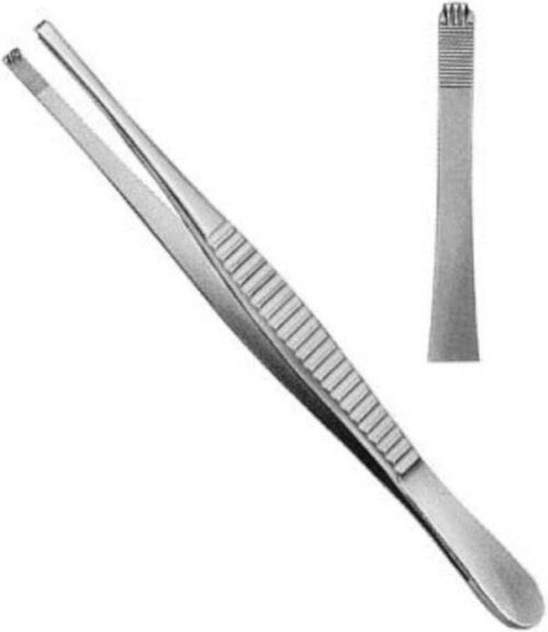 Belux Surgical Instruments Standard Dissecting Forceps Pincet 2*3 RVS Set van 2 18 cm