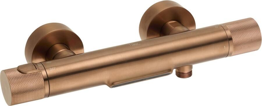Ben Engraved Cross Badkraan 15 cm Thermostatisch Koper Diamantpatroon Thermostaatkraan
