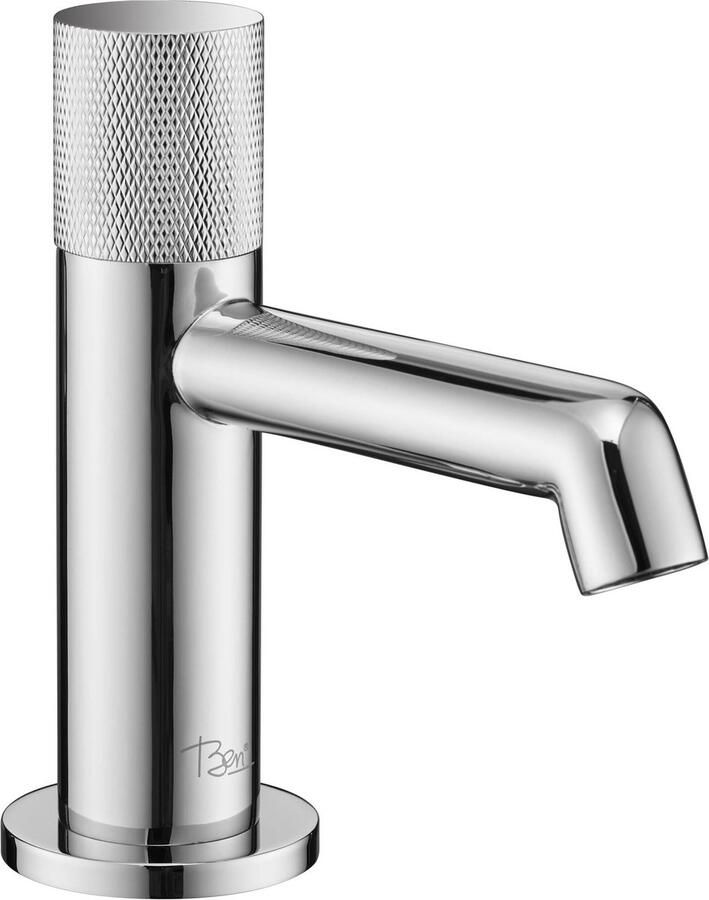 Ben Engraved Cross Fonteinkraan 13.20 cm Chroom Messing Toiletkraan Koudwaterkraan WC Kraan