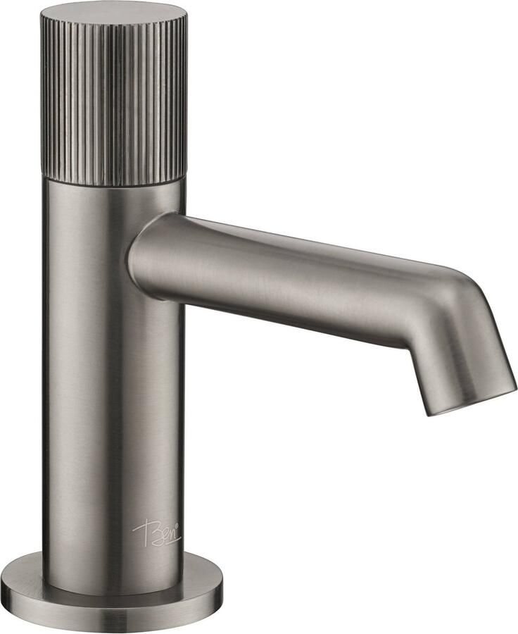 Ben Engraved Line Fonteinkraan 13.20 cm Zwart Toiletkraan Koudwaterkraan WC Kraan