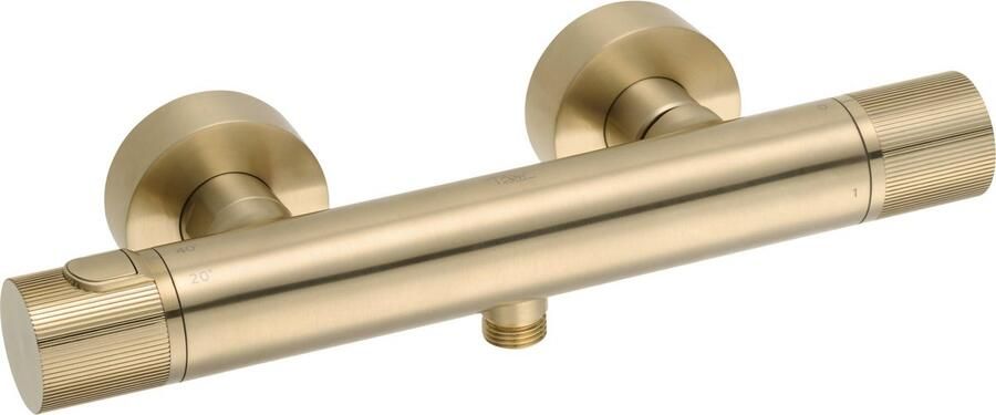 Ben engraved Line Thermostatische Douchekraan 15 cm Messing Thermostaatkraan