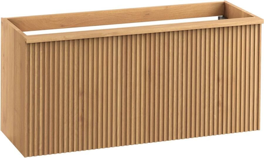 Ben Linea Wastafel Onderkast 120x45x55 cm Eiken l Badkamerkast Wastafelmeubel zonder Uitsparing