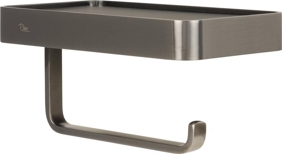Ben Mykanto Toiletrolhouder 18 8x10x9 cm Geborsteld Zwart