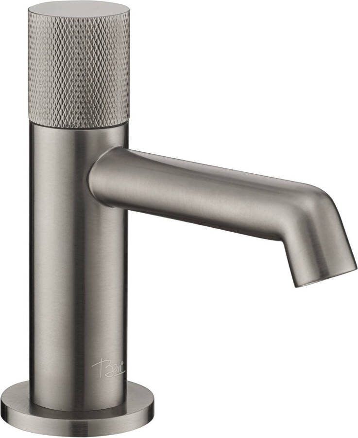 Ben Engraved Cross Fonteinkraan 13.20 cm Zwart Toiletkraan Koudwaterkraan WC Kraan