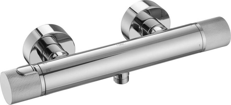 Ben engraved Cross Thermostatische Douchekraan 15 cm Chroom Thermostaatkraan