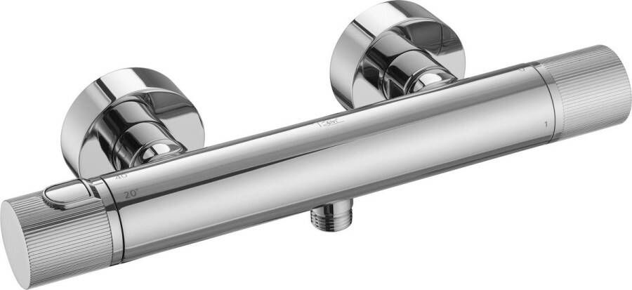 Ben engraved Line Thermostatische Douchekraan 15 cm Chroom Thermostaatkraan