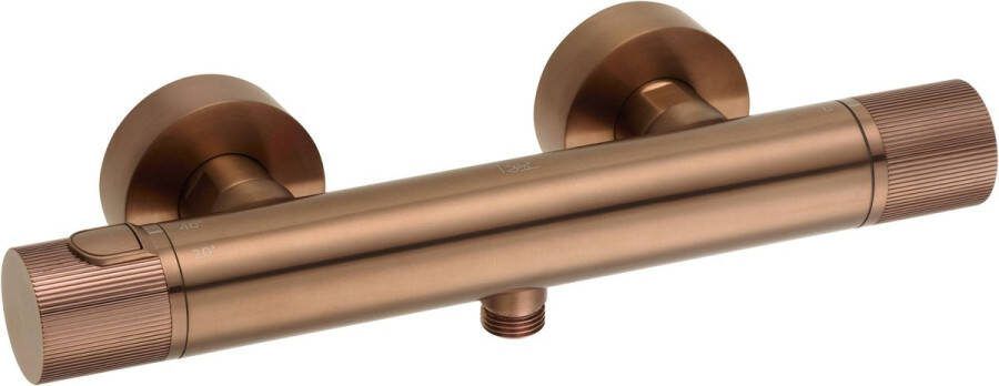Ben engraved Line Thermostatische Douchekraan 15 cm Koper Thermostaatkraan