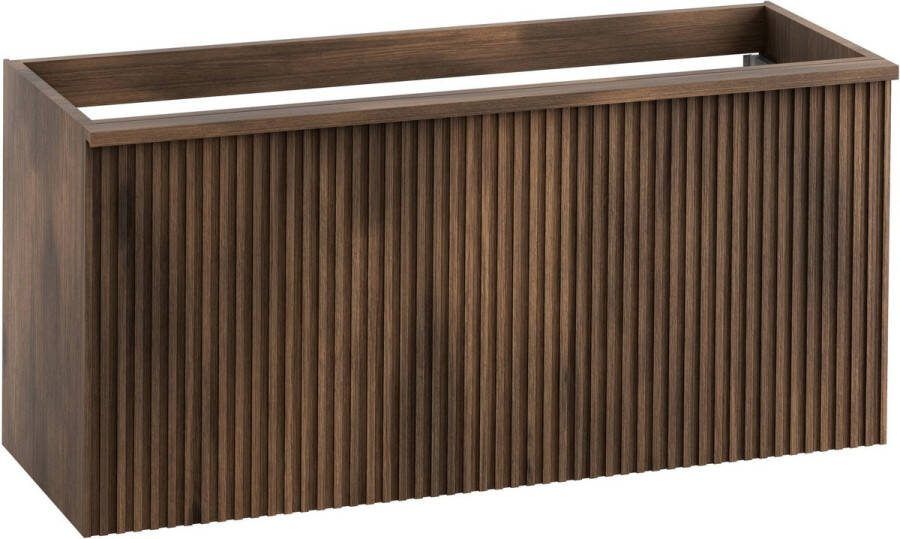 Ben Linea Wastafel Onderkast 120x45x55 cm Eiken Grijs Badkamerkast Wastafelmeubel met Uitsparing