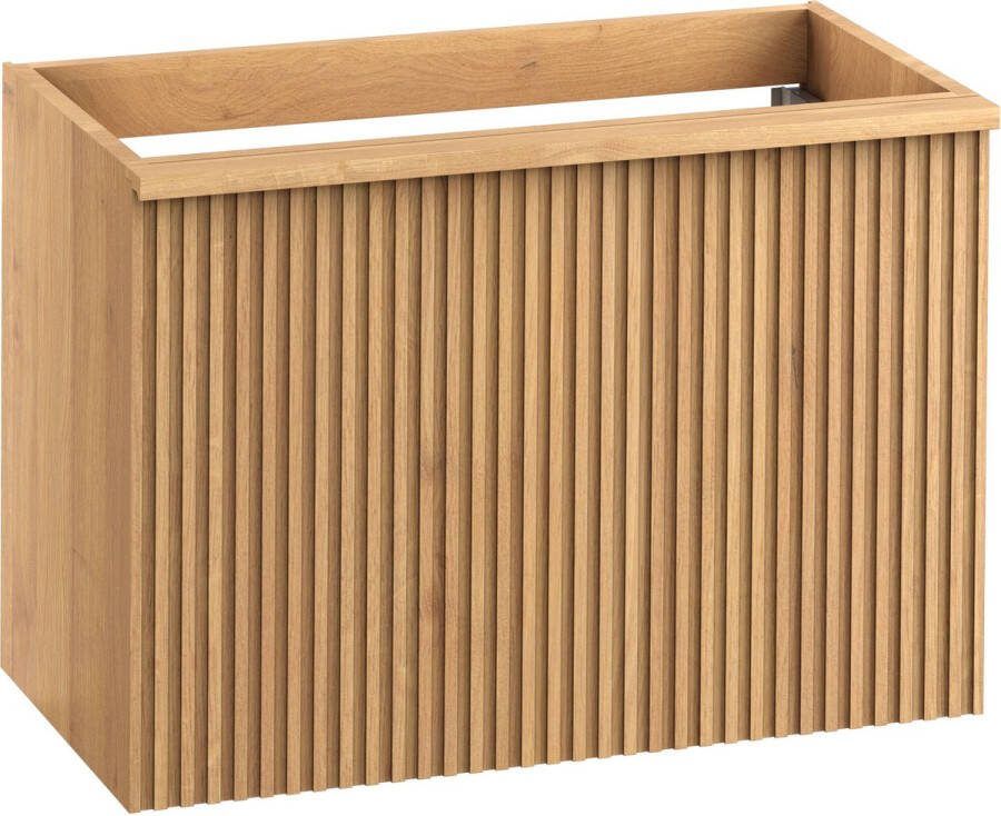 Ben Linea Wastafel Onderkast 80x45x55 cm Eiken l Badkamerkast Wastafelmeubel zonder Uitsparing