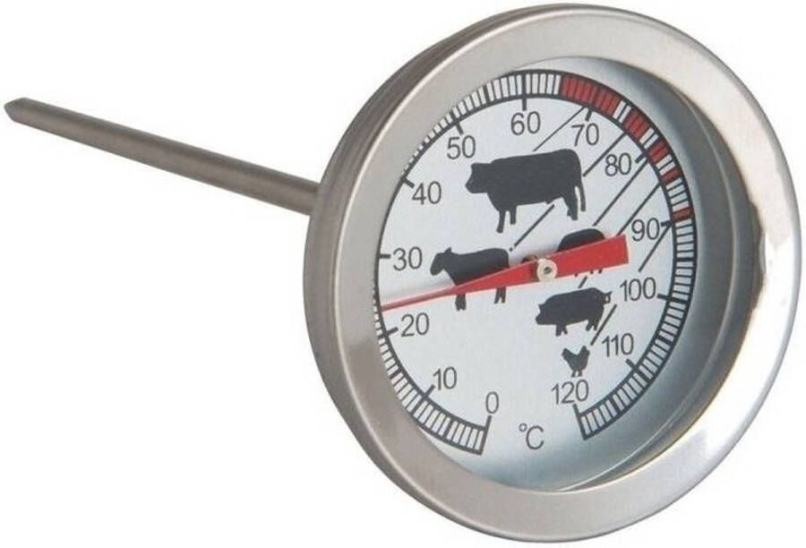 Benson Analoge vleesthermometer keuken thermometer RVS 12 5 cm