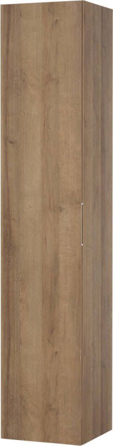 Ben Vario Badkamerkast Hoog Vlak 35x35x175 cm Denver Eiken Kolomkast Badkamer Hoog Opbergkast