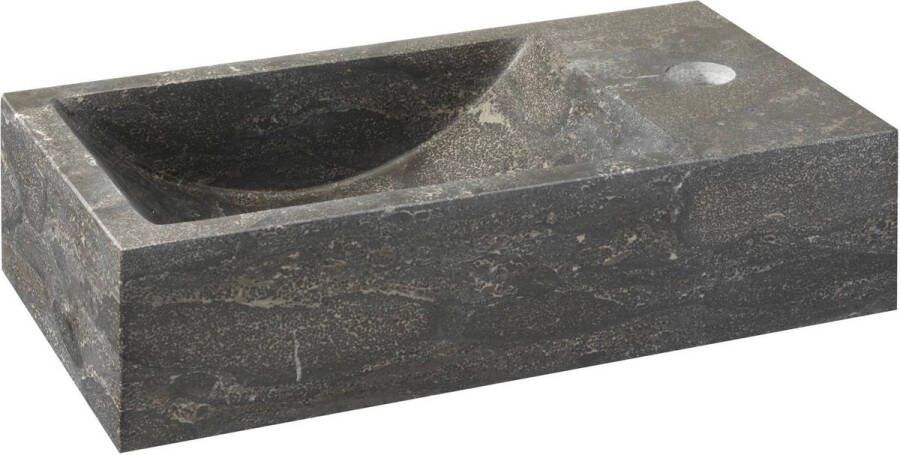 Ben Venetia fontein 40x22 cm hardsteen grijs kraangat rechts