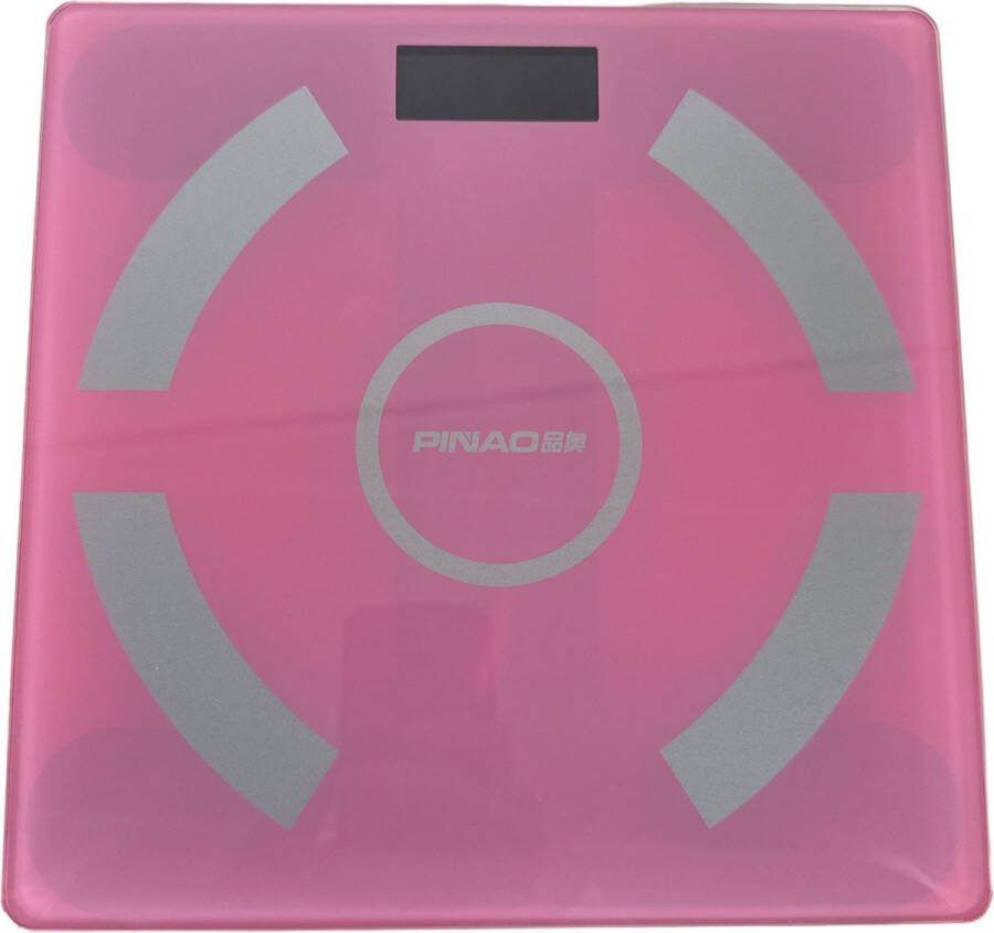 Benbo Personenweegschaal met zeer nauwkeurige sensoren en gehard glas elektronische digitale weegschaal (180 kg) Roze