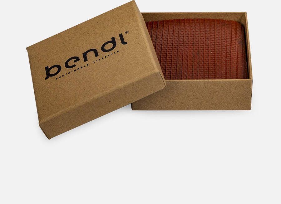 BENDL UPCYCLED onderzetter brandslang SQUARE red
